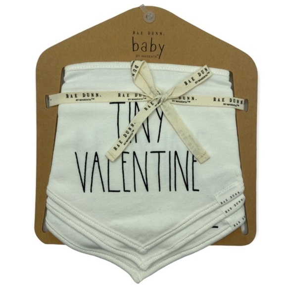 RAE DUNN Babies First Valentines 3PC Bib Set NEW - Picture 7 of 7